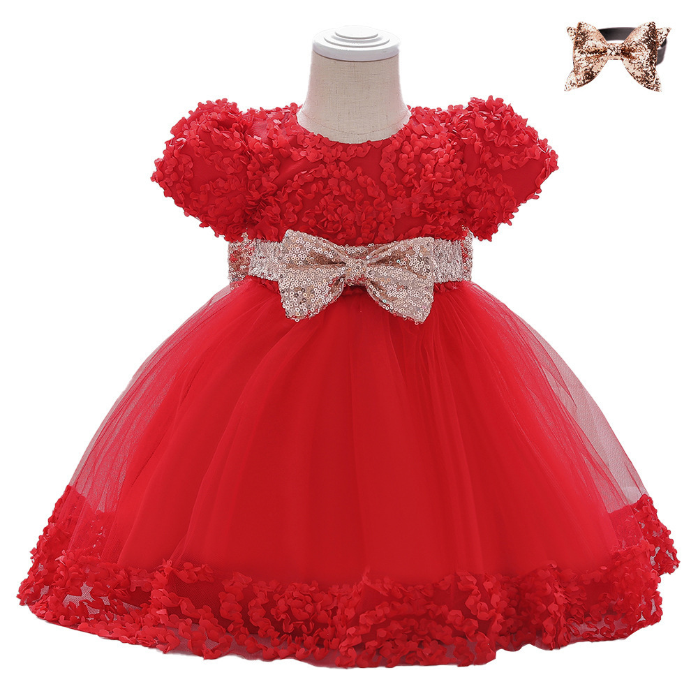 Gorgeous Baby Events Party Wear Tutu Tulle Infant Christening Gowns Girls Toddler Evening Dress Children's Princess Dresses