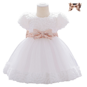 Gorgeous Baby Events Party Wear Tutu Tulle Infant Christening Gowns Girls Toddler Evening Dress Children's Princess Dresses