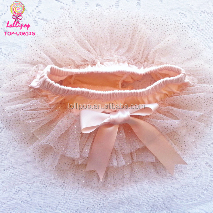 Lovely Baby Diaper Cover pink two tones All Around Chiffon Ruffle Tutu Baby Girls Bloomer infant rainbow chiffon tutu bloomer