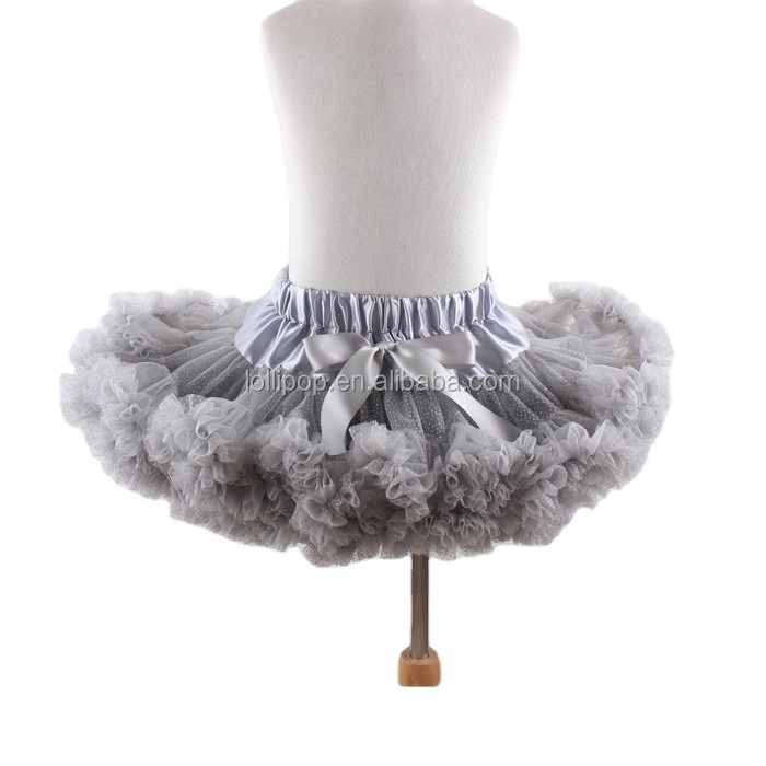 New Baby Kids Girls Tutu Pettiskirt Girls solid baby blue soft chiffon  Pettiskirt Princess Skirt