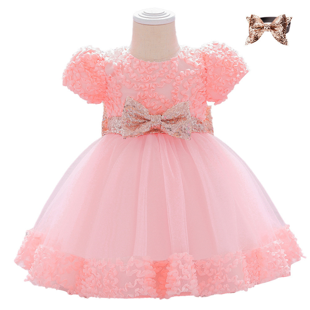 Gorgeous Baby Events Party Wear Tutu Tulle Infant Christening Gowns Girls Toddler Evening Dress Children's Princess Dresses