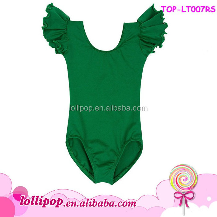 Baby Newest Leotard Design Beautiful Tropic Perfect Fit Girls Fancy Dance Leotards Kids Flutter Sleeve Leotard