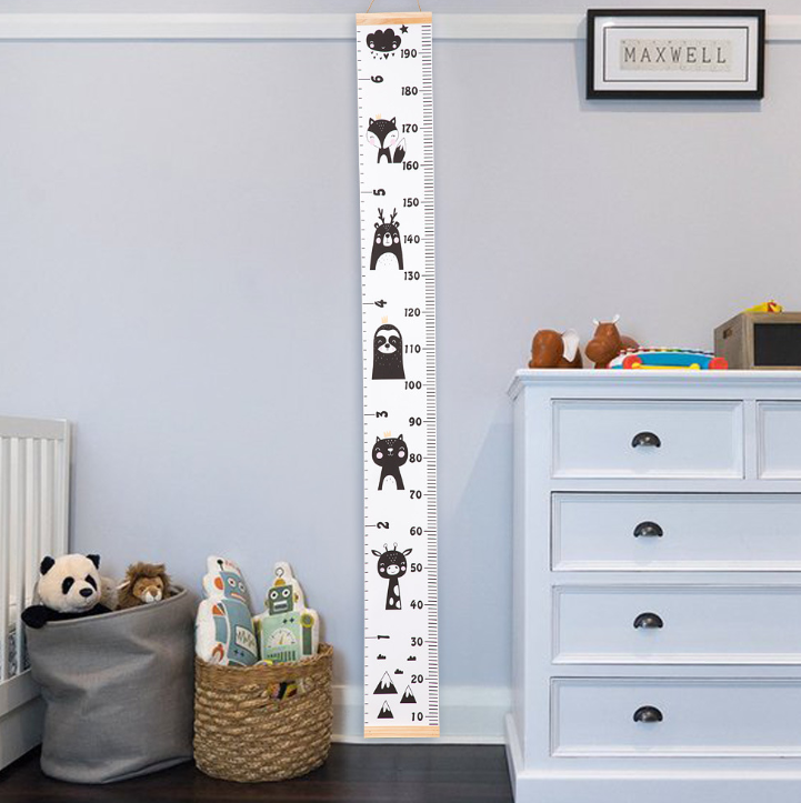 Wooden Wall Hanging Wall Sticker For Kids Room Decoration Height Measure Ruler Wallpaper Baby Growth Chart