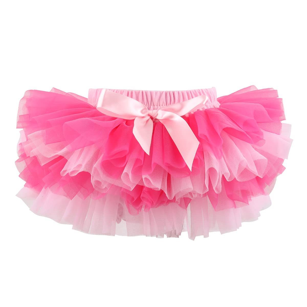 Lovely Baby Diaper Cover pink two tones All Around Chiffon Ruffle Tutu Baby Girls Bloomer infant rainbow chiffon tutu bloomer