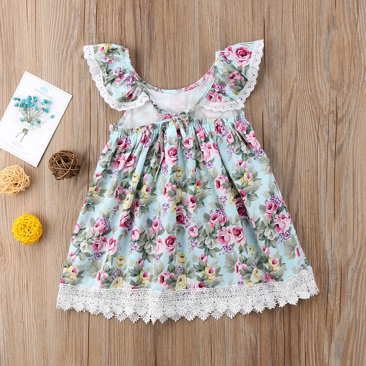 2-7Y Baby Girls Summer Dress Kids Clothing Lace Floral Tutu Dress Children Outfits Casual Princess Dresses