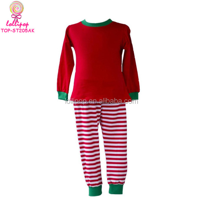 2PCS Xmas Kids Adults Family Matching Set Sleepwear Pyjamas Costume Stripes Christmas Blank Pajamas Wholesale Christmas Pajamas