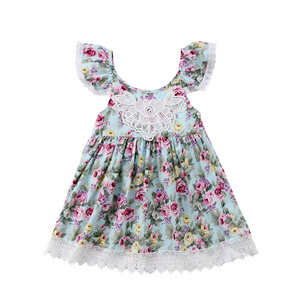 2-7Y Baby Girls Summer Dress Kids Clothing Lace Floral Tutu Dress Children Outfits Casual Princess Dresses