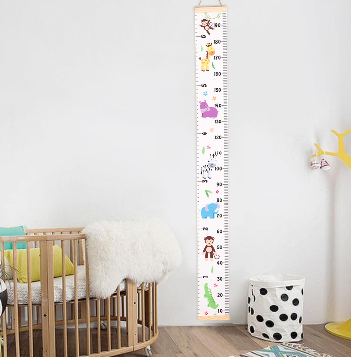 Wooden Wall Hanging Wall Sticker For Kids Room Decoration Height Measure Ruler Wallpaper Baby Growth Chart