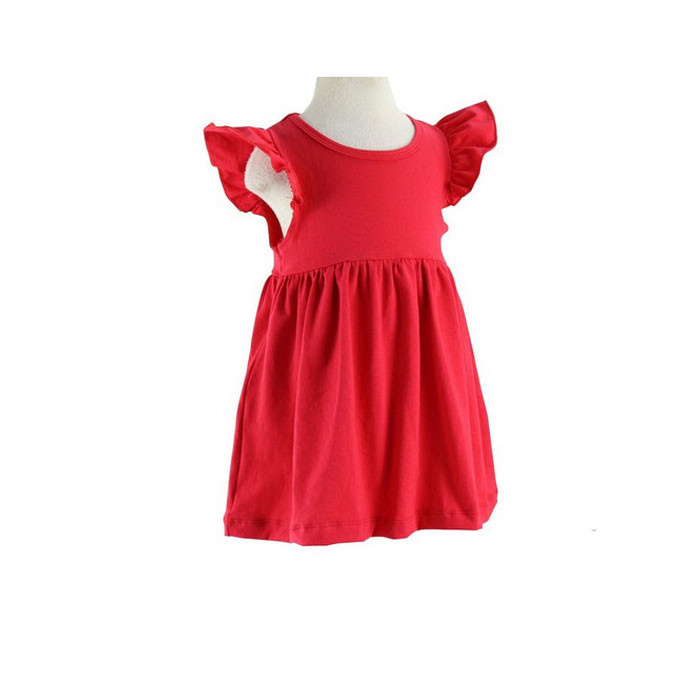 Children flutter pearl dress cute kids beautiful girl sweet cotton baby girls sweet kids frock design