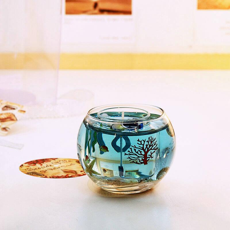 Creative Marine style design scented candles Ocean sea shell scented candles in glass jar