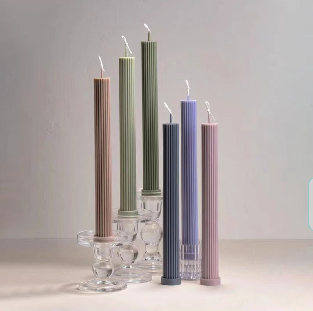 Wholesale High Quality Soy Wax Swirl Candle, Spell Colored Candle Stick Twisted Candle Stick for Home Decor