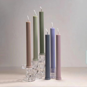 Wholesale High Quality Soy Wax Swirl Candle, Spell Colored Candle Stick Twisted Candle Stick for Home Decor