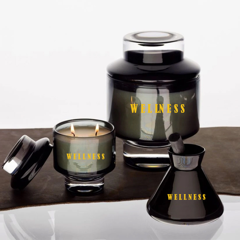 New creativity home decoration product natural soy wax luxury big glass jar scented candle