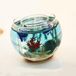 Creative Marine style design scented candles Ocean sea shell scented candles in glass jar