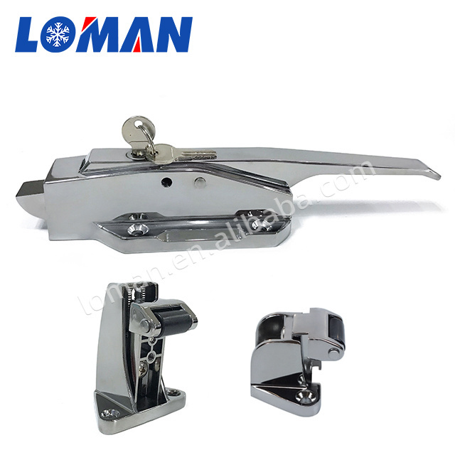 LOMAN high quality safety latch cold storage room door lock and handle