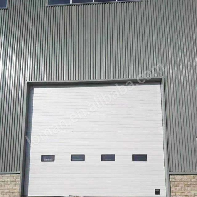 LOMAN Industrial automatic roll up insulated fast  sectional door for cold storage room