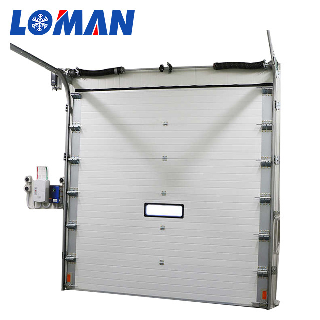 LOMAN Industrial automatic roll up insulated fast  sectional door for cold storage room