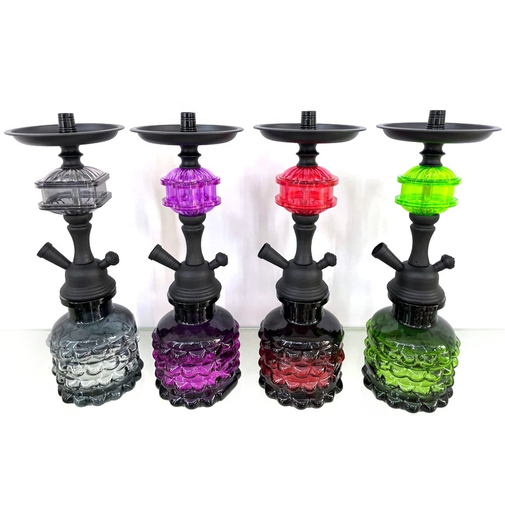 30cm Mini Small Ananas Style Hookah Shisha Cheap Price Metal Glass Chicha Narguile Factory Wholesale HM005