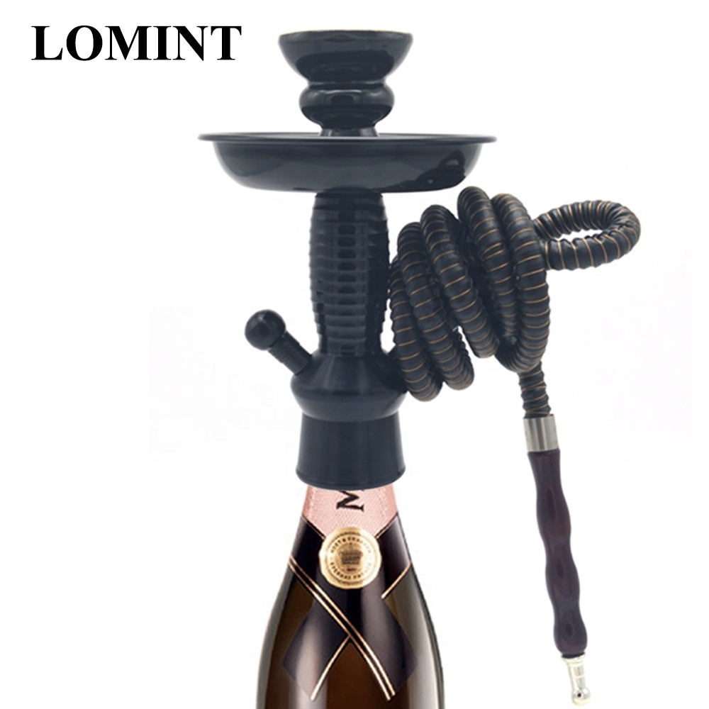 LOMINT Hookah Stem Set Aluminum Alloy Shisha Water Pipe For Wine Champagne Beer Glass Bottle DIY Accessories 20cm 25cm 30cm Tube