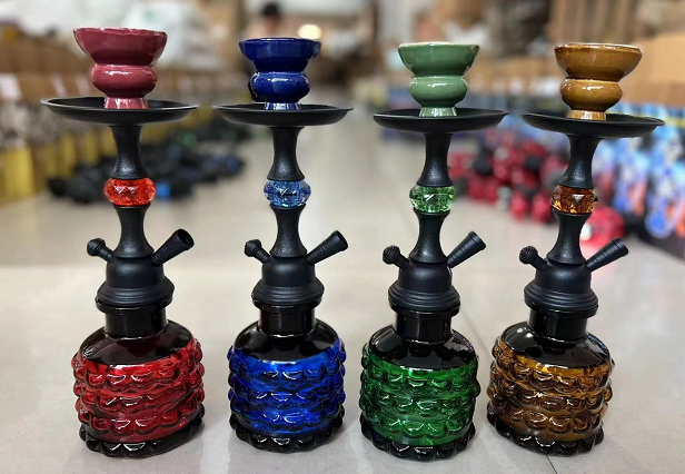 30cm Mini Small Ananas Style Hookah Shisha Cheap Price Metal Glass Chicha Narguile Factory Wholesale HM005