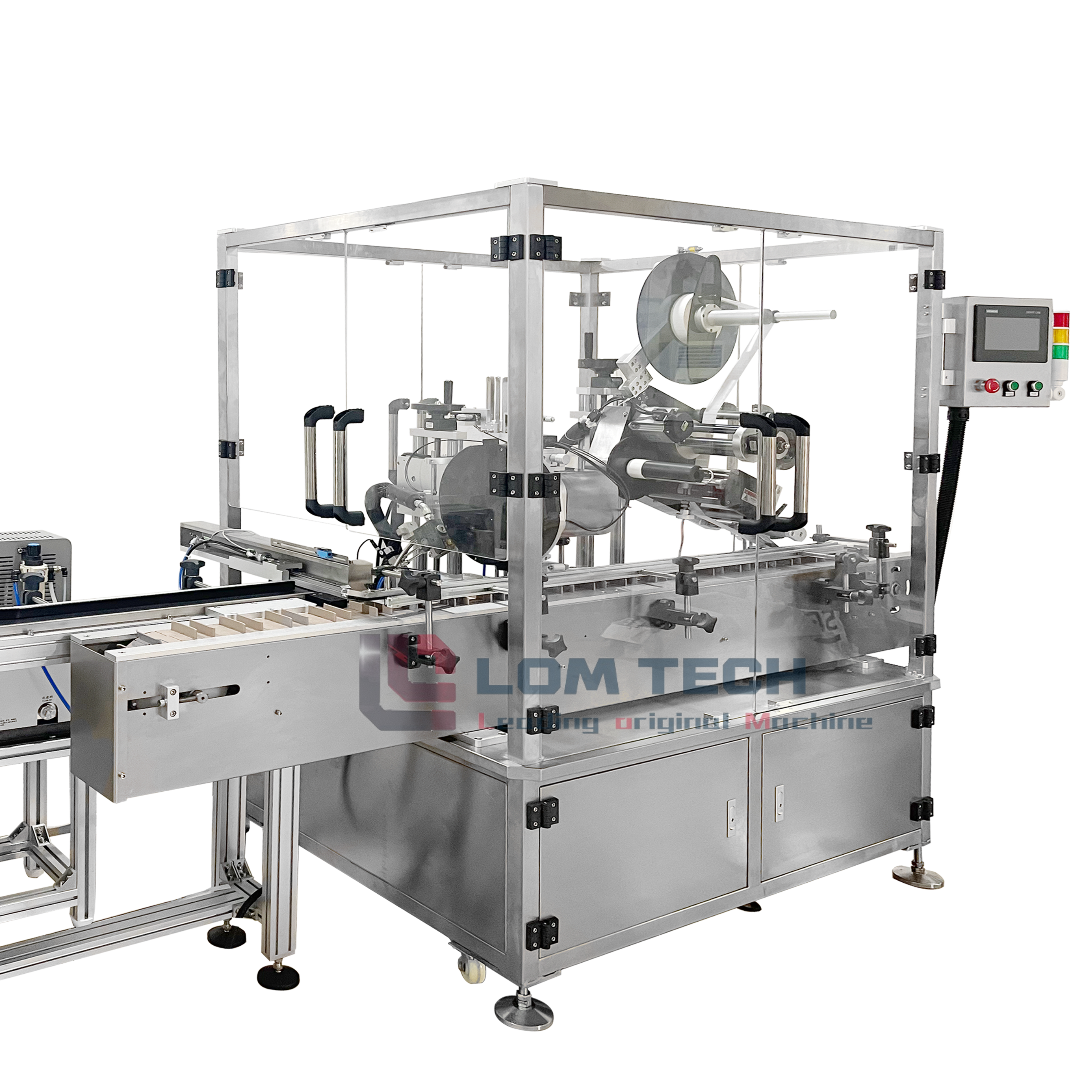 Automatic Pre-Heating Hot Glue Applicator I-, L-, or Landscape Excise Label Tax Stamping Labeling Machine