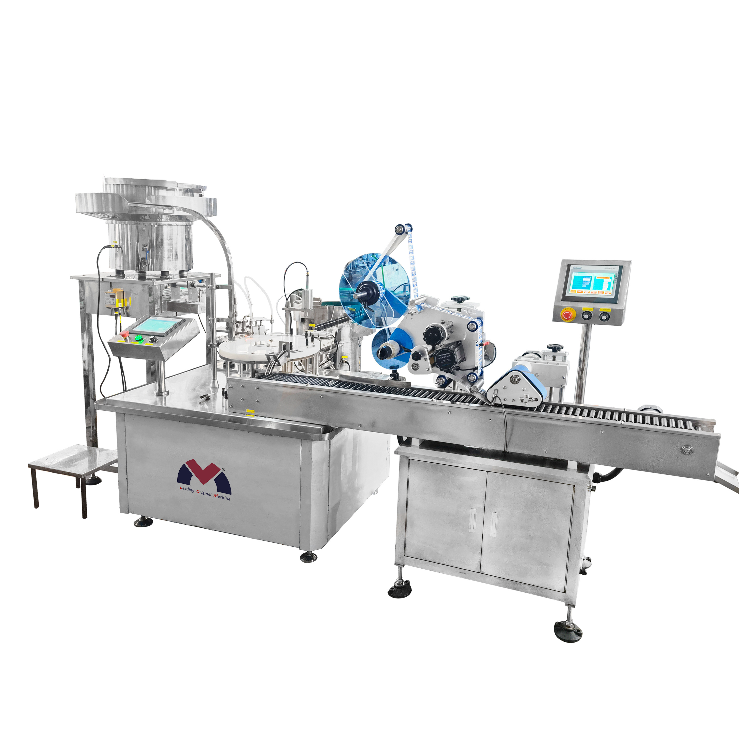 Monoblock Rotary Linear Filling Capping Machine for Roll on Wine Pet Aluminum Tin Can Jar Vial Dropper Bottle Prefilled Syringe