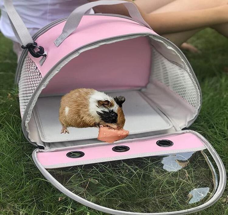 guinea pig bag hamster Hedgehog Sugar Glider Transparent Travel carrier Pet Travel Cage bag hamster carrier bag