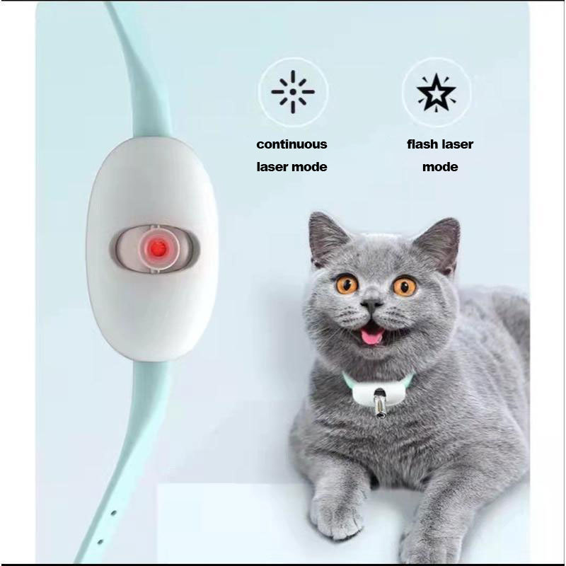 Electric Automatic Cat Toys Upgraded Interactive laser Toys for Indoor Cats Wearable Electronic Collar