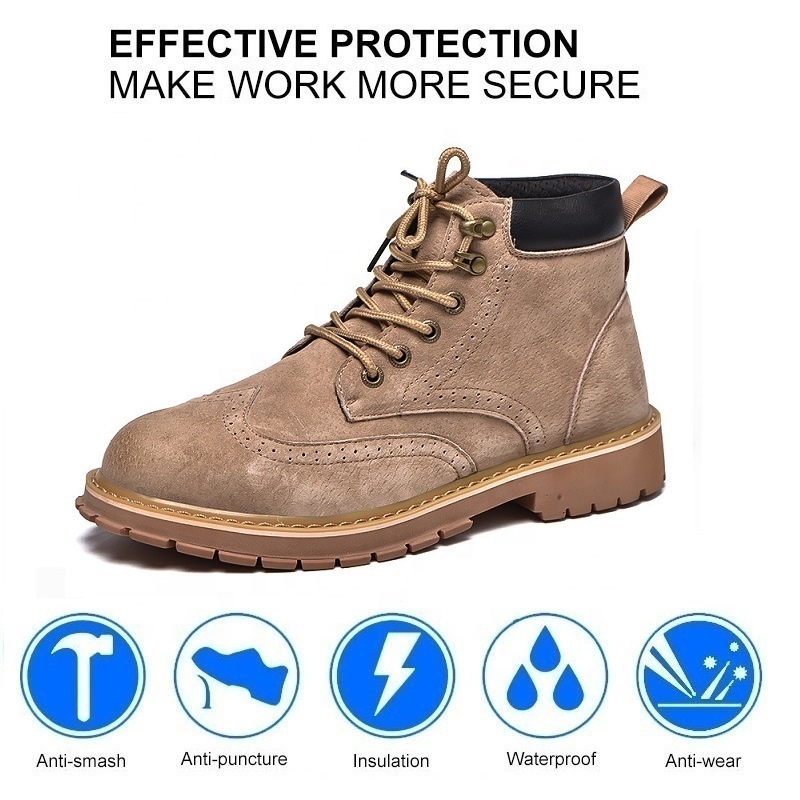 Men Women Waterproof Worker Boots Steel Toe Covers Work Safety Boots for Outdoor Martin Safety Boots with