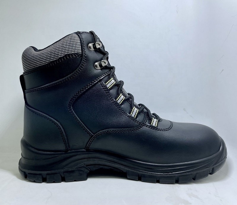 Customized High quality Mid Cut Steel Composite Glass Fiber Toe Genuine Leather Men Work Safety Shoes Boots