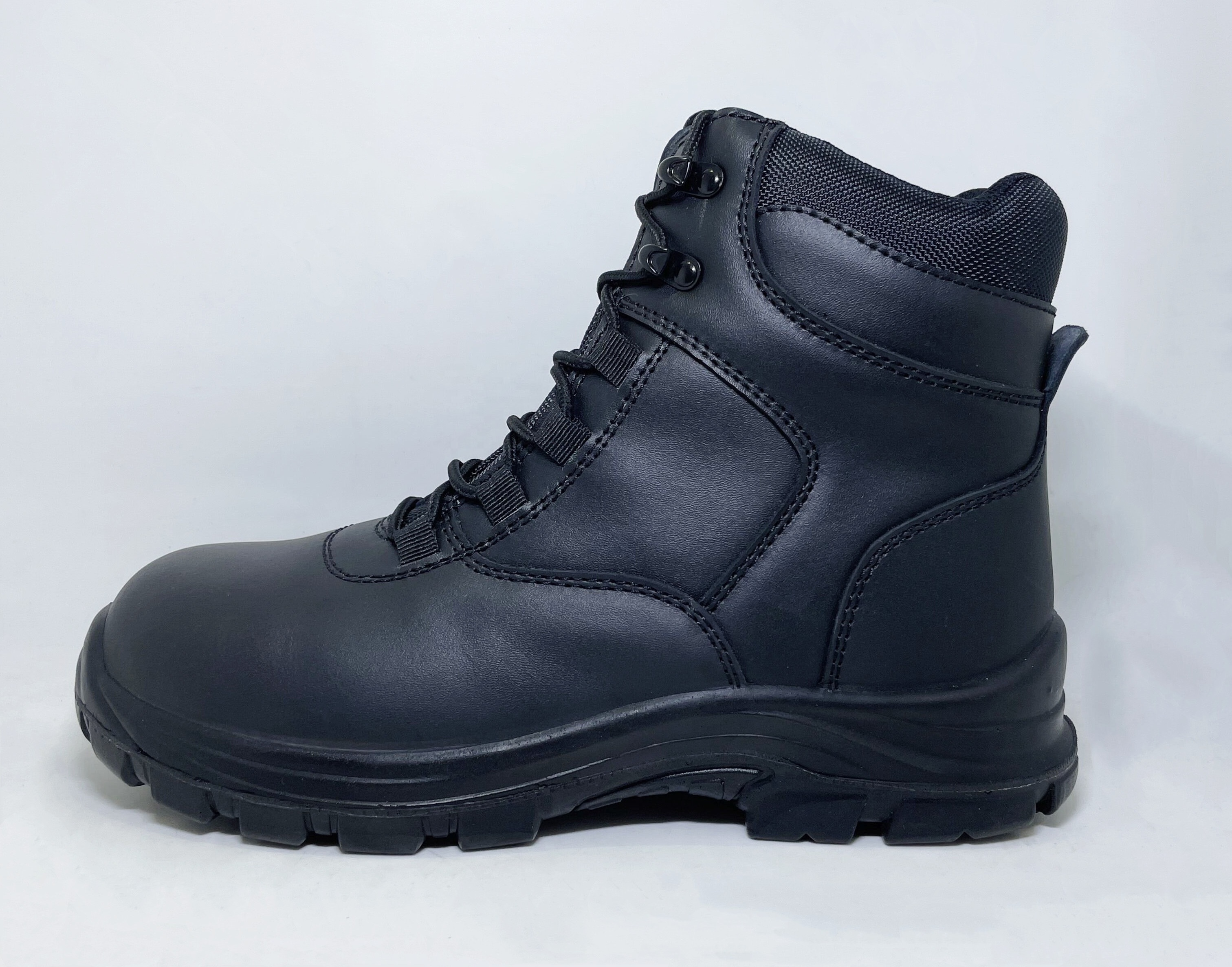 Customized High quality Mid Cut Steel Composite Glass Fiber Toe Genuine Leather Men Work Safety Shoes Boots