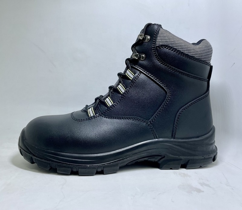 Customized High quality Mid Cut Steel Composite Glass Fiber Toe Genuine Leather Men Work Safety Shoes Boots