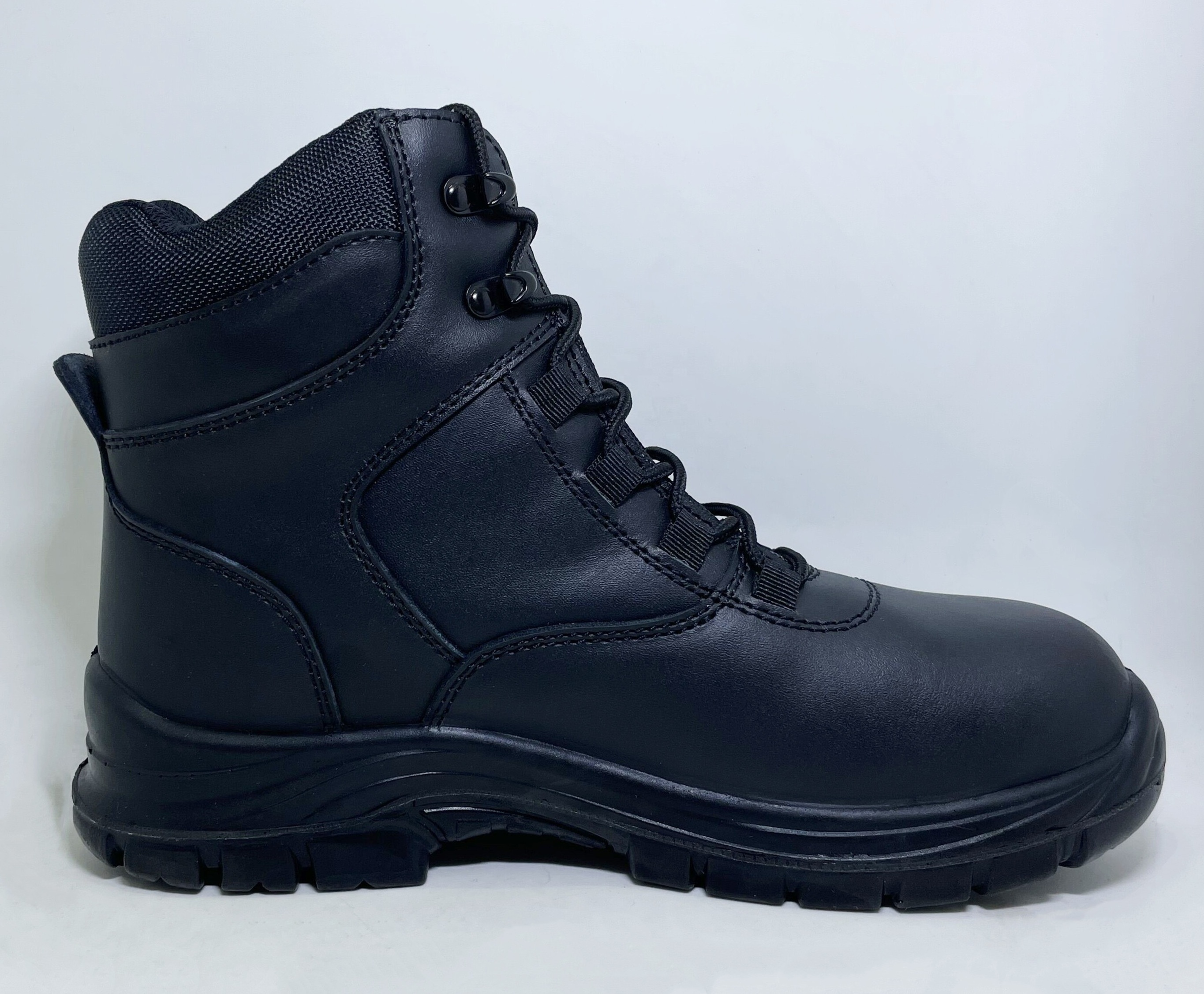 Customized High quality Mid Cut Steel Composite Glass Fiber Toe Genuine Leather Men Work Safety Shoes Boots