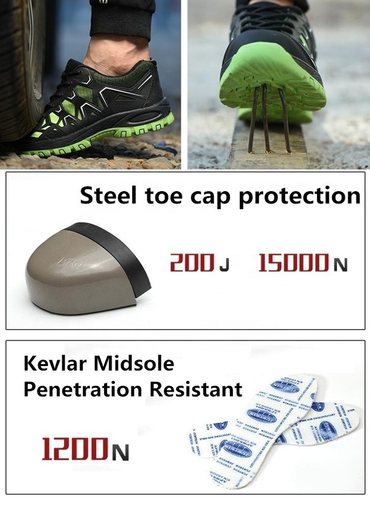 Steel Toe Cap safety shoes Men and Women Puncture Proof Work Construction Breathable Safety Shoes