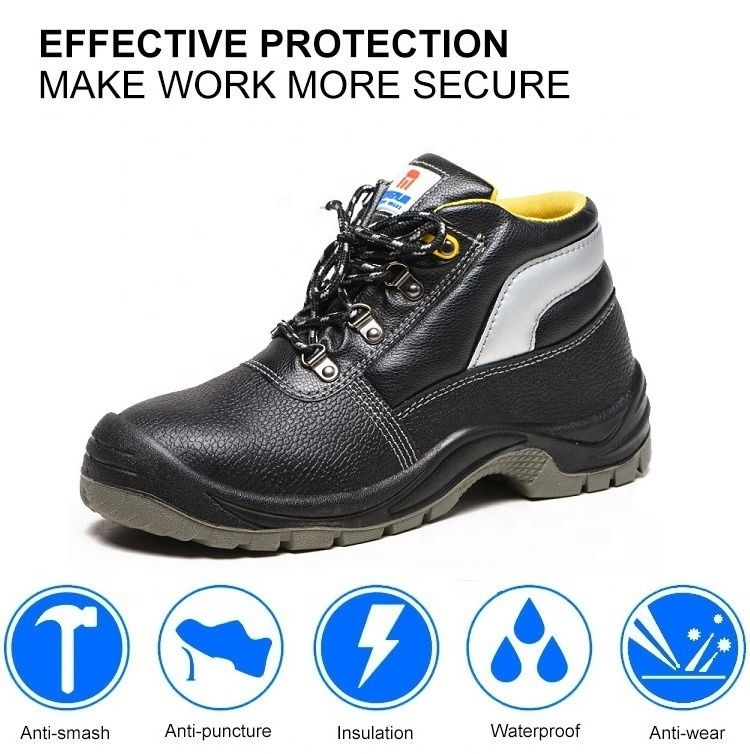 Customized Genuine Leather Work Steel Toe Safety Shoes Composite Toe Safety Boots Men Work Boots