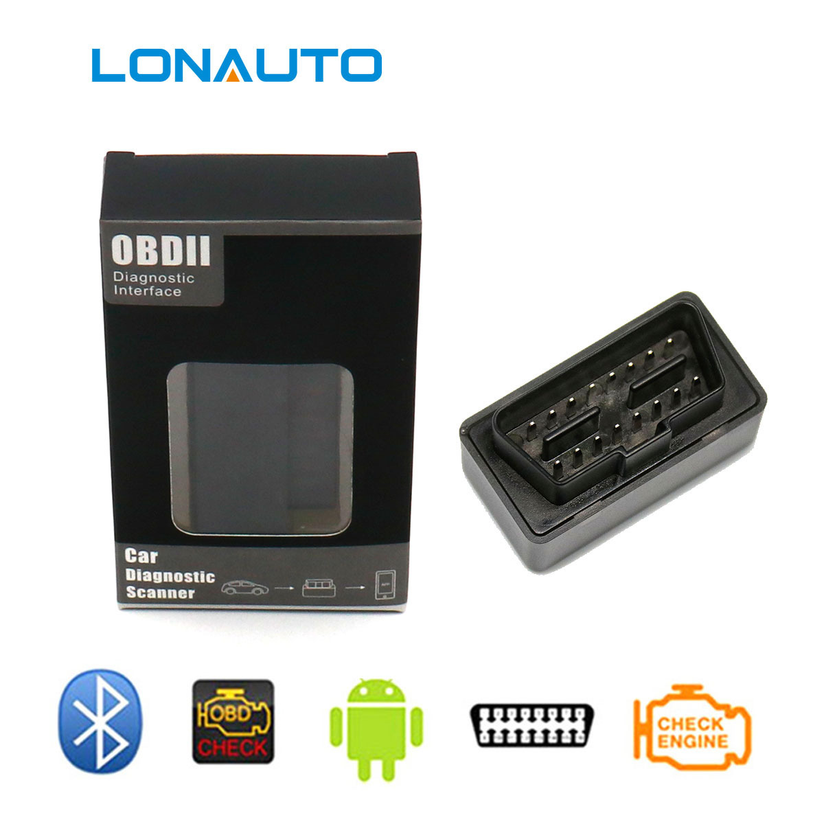 OBDii Scan Tool OBD Reader Car DIY Tool OBD2 bluetooth 2.0 ELM327 Scanner OBD for Check Engine Lights Other Diagnostics obd2