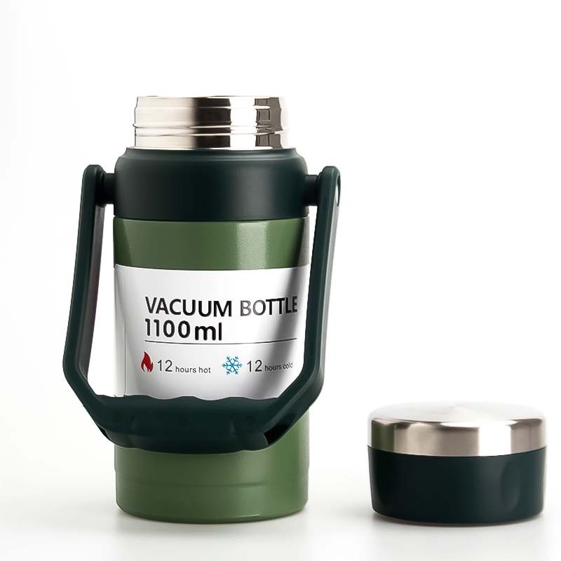 Double Wall Vacuum Insulated Stainless Steel Leak Proof  Flask Thermos Mug Metal Canteen Easy to Carry for Travel Gym Outdoor