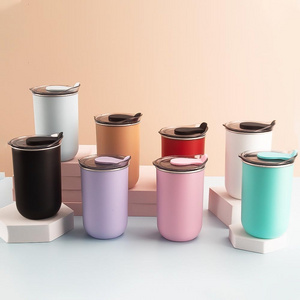 300ml Stainless Steel 304 Vacuum Insulated Cups Drinking Coffee Tumbler Mini Coffee Mug With Lid