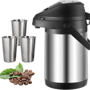 Travel Double Walled Insulated Stainless Steel Vacuum insulated Large Thermos Flask,Coffee Dispenserair Pressure Jug