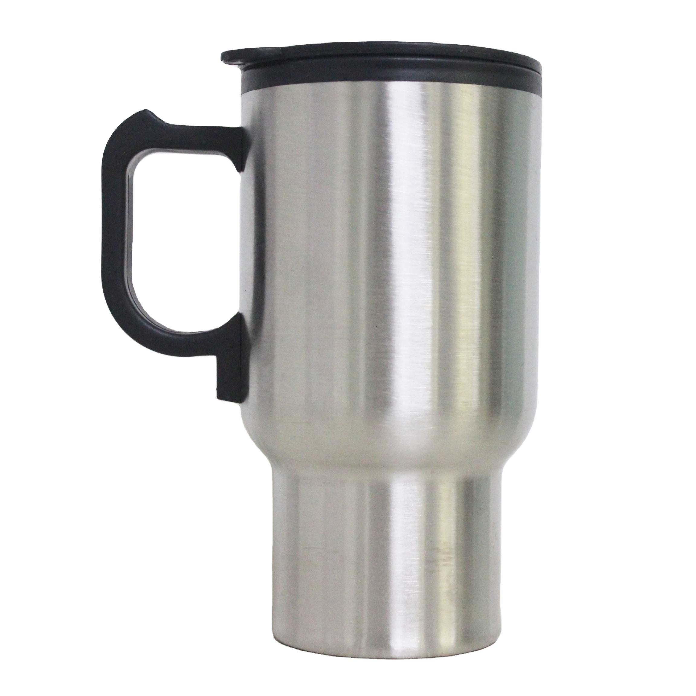 450ml 12v Stainless Steel Travel mug Plug in car cup,12V Car Stainless Heating Cup