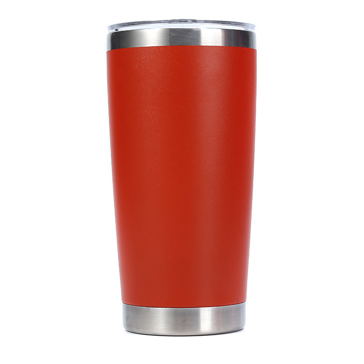 Wholesale 20OZ Tumbler Stainless Steel Powder Coat Wine Glasses Insulated Tea Cup Coffee Travel Mugs 20 OZ Tumbler