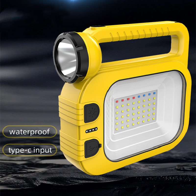 Outdoor Camping lantern Emergency lights multi-function LED rechargeable tent lamp waterproof USB output solar camping lamp