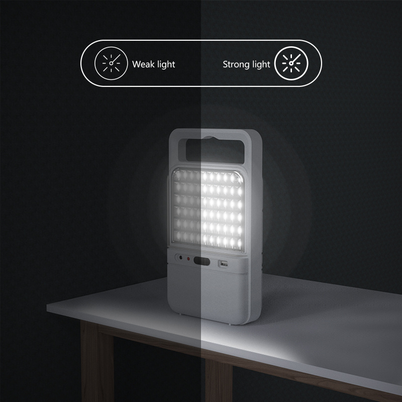 Emergency LED Light Lamp For Home Two Gear Power Failure Power Outage Lights Rechargeable Battery Works