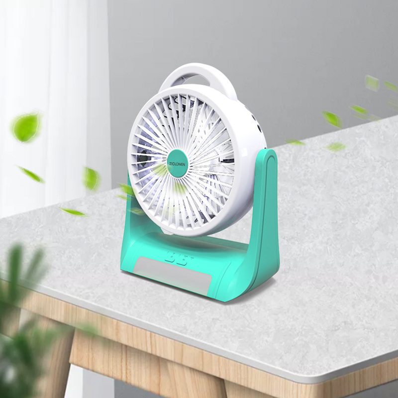 Rechargeable Solar Dc Mini Usb Battery Desk Stand Fan China Table Digital Plastic ABS Portable Fan Household Air Cooling Fan