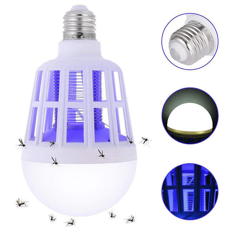 E27 B22 Anti Insect Trap Pest Control Bug Zappers Electric Led Mosquito Killer Lamp Electric Power AC110-240V White