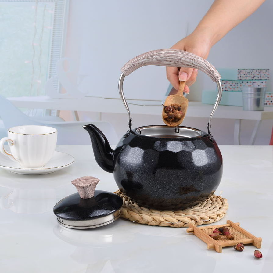 Wholesale tea kettles with hot sale Black Stainless Steel water pots for sale