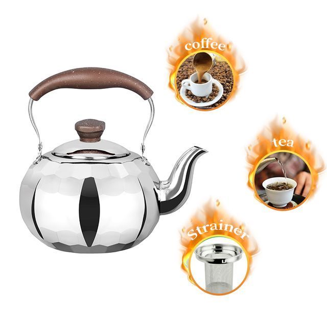 2 liter water kettle L23030101 Rust Resistant Unique Design Stainless Steel infuser whistling tea kettle 2 liter water kettle