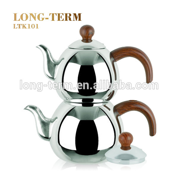 tea kettle black and white acrylic drinking pot whistling double wall tea kettle black and white