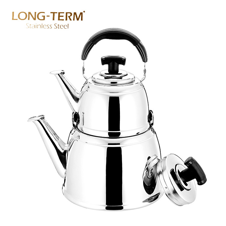 L3143 S/S 201 Black Bakelite Handle Whistle Kettles Stainless Steel  Whistling Tea Kettle