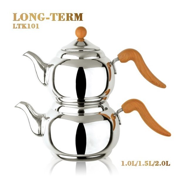 tea kettle black and white acrylic drinking pot whistling double wall tea kettle black and white